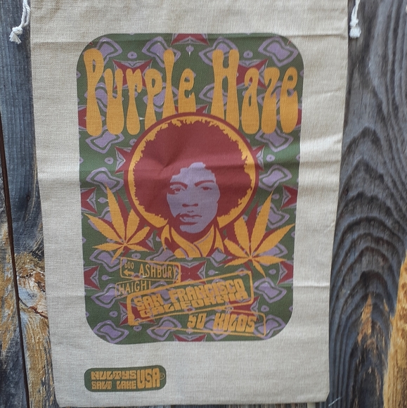 Burlap Purple Haze Drawstring Bag - Picture 2 of 3